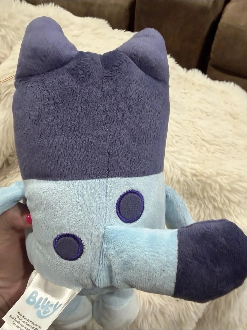 Soft Blue & Yellow Cartoon Plush Animal - Cozy Stuffed Toy